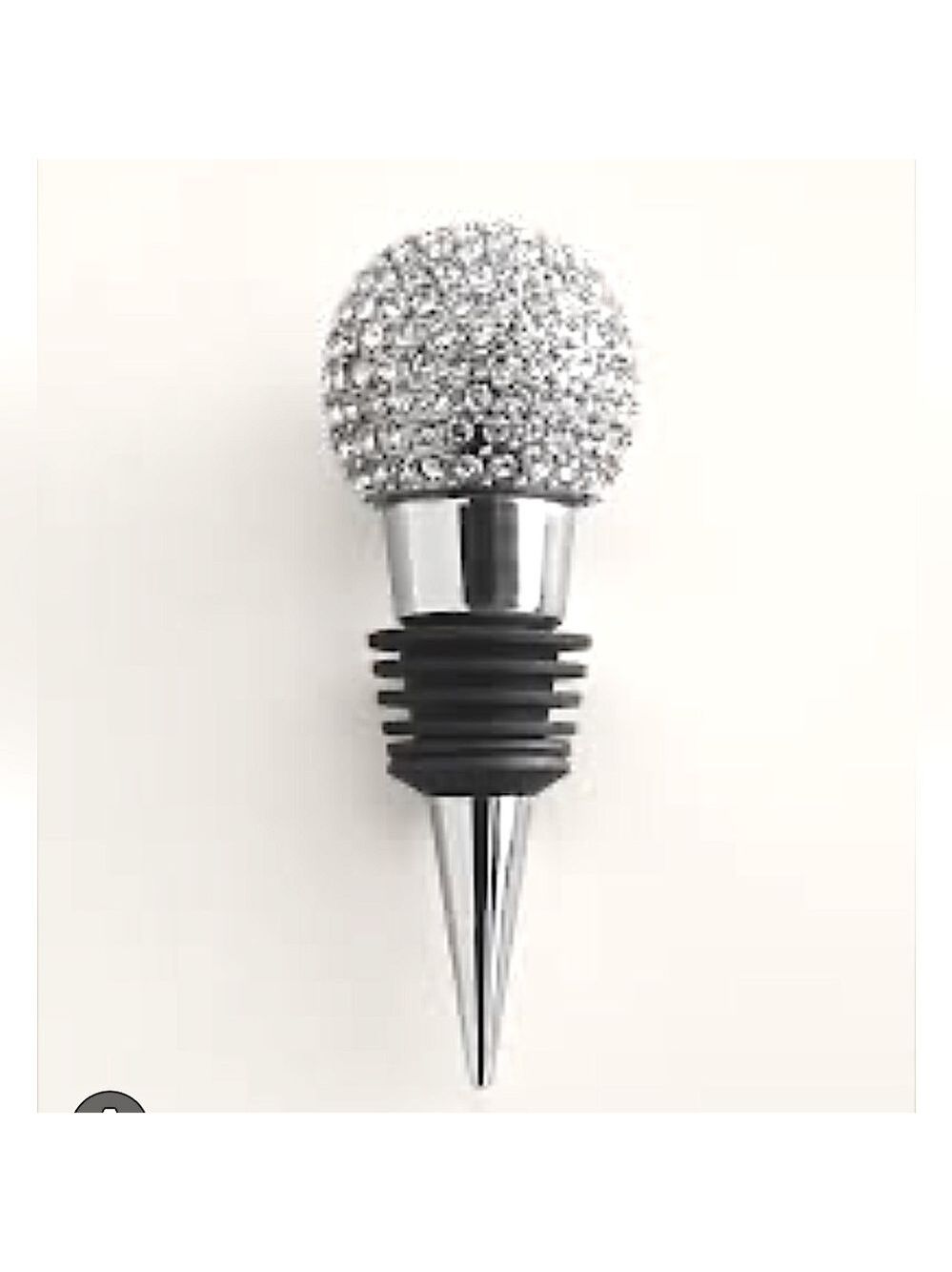 WINE STOPPERS Set of TWO Crystal Disco Ball Wine Bottles Stoppers